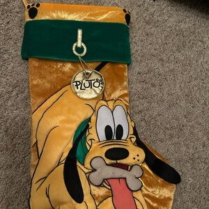 Rare VTG Disney Pluto Christmas Stocking